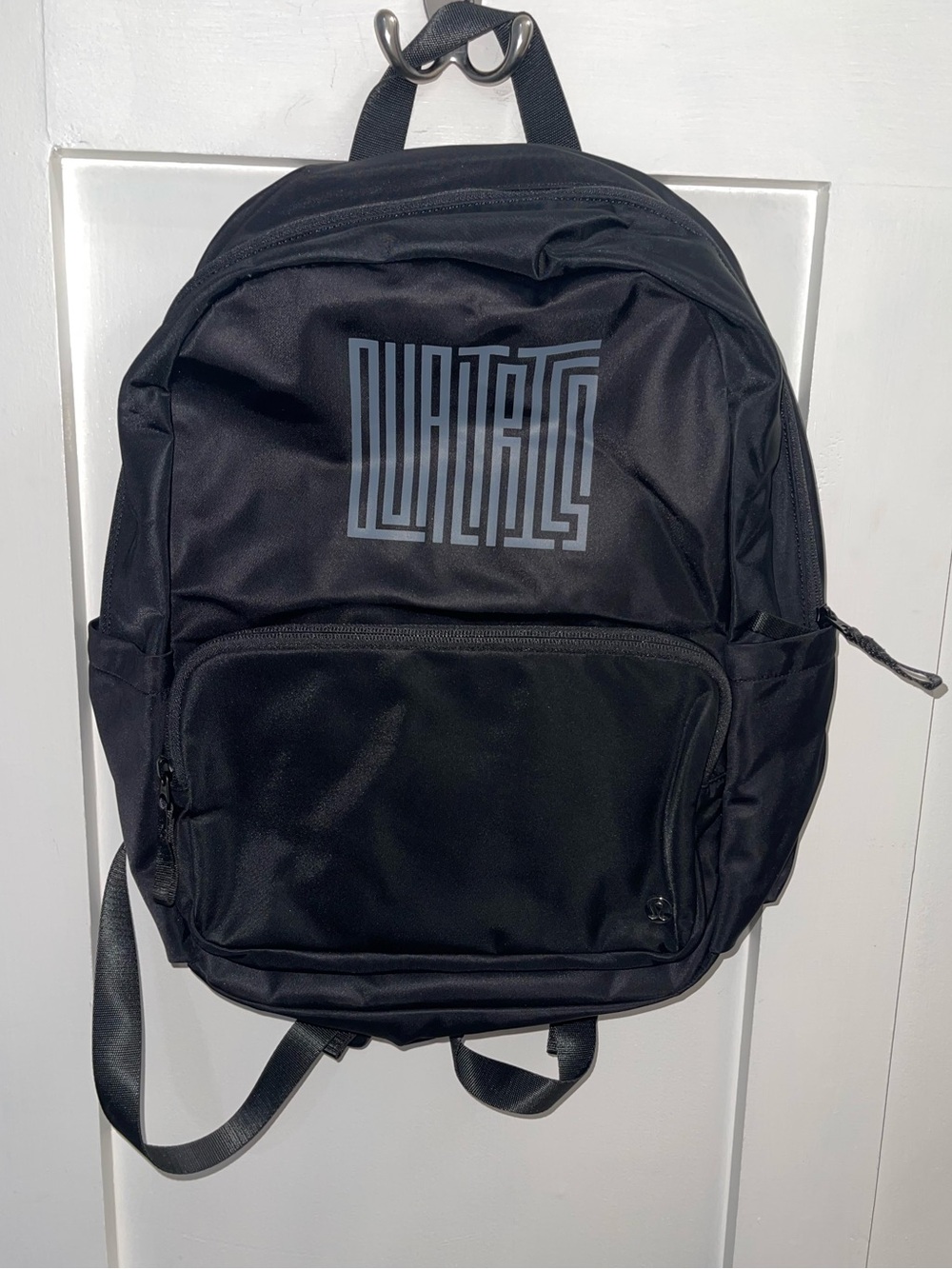 Lululemon Light Weight Everywhere Backpack 22L Black- Qualtrics Logo
